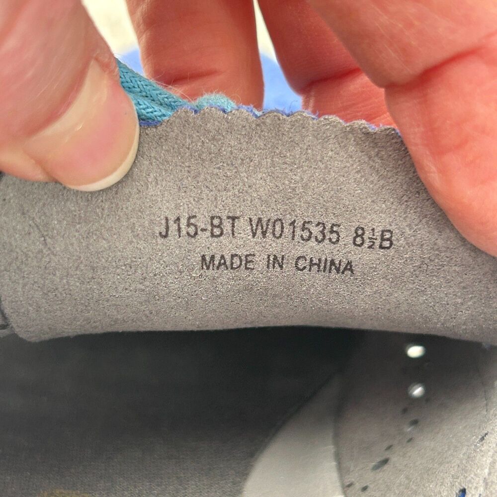 Cole Haan ZeroGrand Shoes Womens 8.5 B Blue Nubuck Leather Wingtip Sneakers - Picture 7 of 9